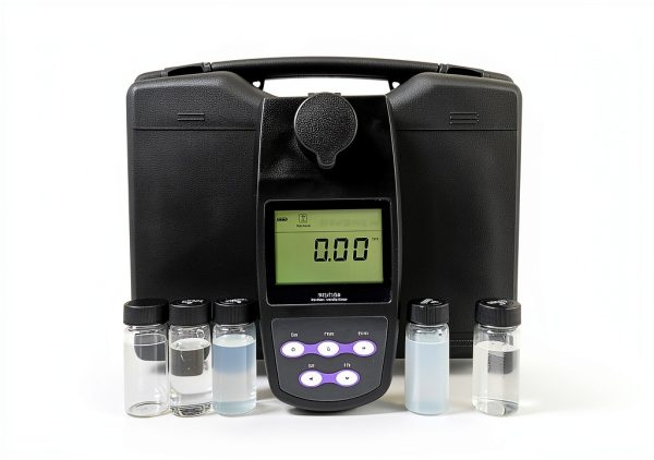 Digital Turbidity Meter Portable Turbidimeter Turbidity Analyzer with Calibration Standards Solution 0.02 10.00 200 500 1000 NTU 2 to 5 Points Calibration 4 Selectable Turbidity Units USB Interface-0