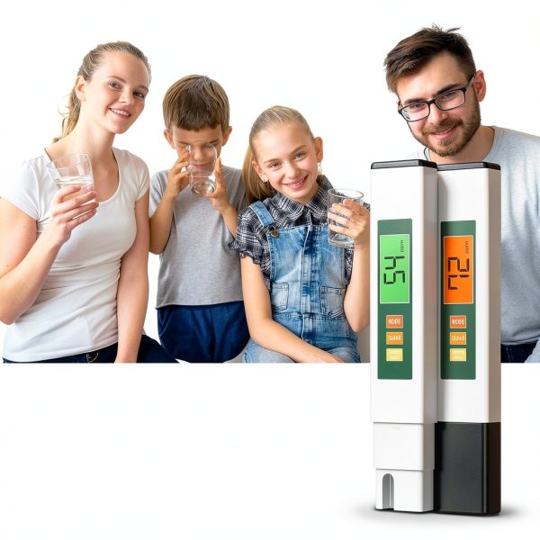 TDS Water Tester JRQHF 4-in-1 Digital Meter 6in White and Green-6