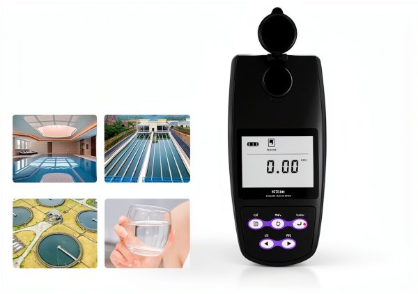 Digital Turbidity Meter Portable Turbidimeter Turbidity Analyzer with Calibration Standards Solution 0.02 10.00 200 500 1000 NTU 2 to 5 Points Calibration 4 Selectable Turbidity Units USB Interface-3