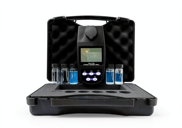 Digital Turbidity Meter Portable Turbidimeter Turbidity Analyzer with Calibration Standards Solution 0.02 10.00 200 500 1000 NTU 2 to 5 Points Calibration 4 Selectable Turbidity Units USB Interface-9