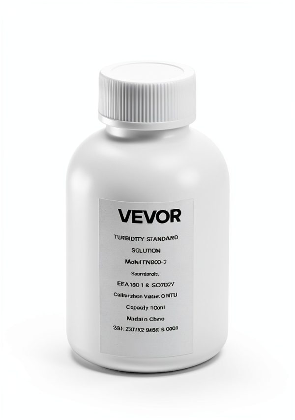 VEVOR Turbidity Calibration Solution, 0 NTU, 100 ml Capacity, Standard Turbidity Solution Refill for Turbiditymeter, Zero-Drift for Stable Concentration, Ready to Use, for Both White and Red Light-2