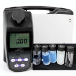 Portable Turbidimeter Turbidity Meter Kit Turbidity Tester with 4 PCS Calibration Solution Vials Range 0~1100 NTU/FNU 0~275 EBC 0~9999 ASBC 2-5 Point Calibration 100 Groups Storage USB Interface-0