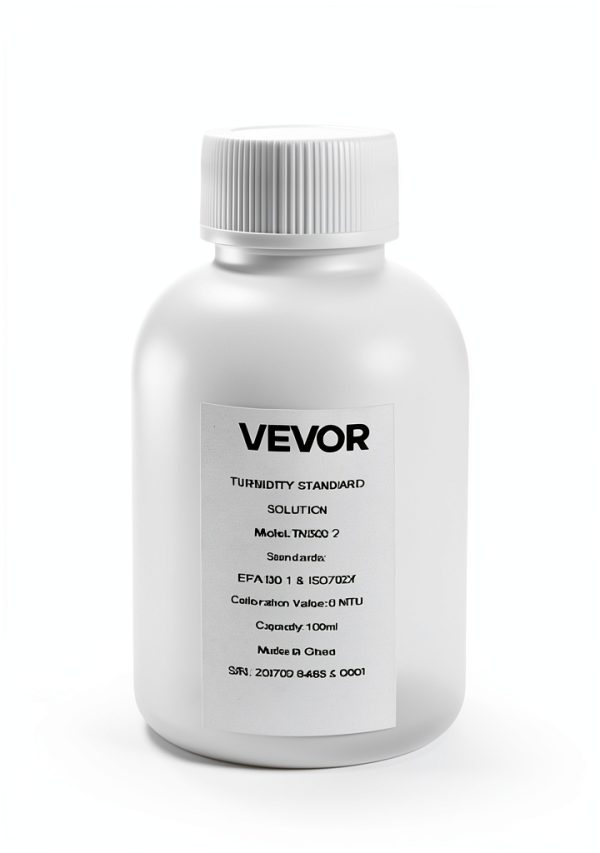 VEVOR Turbidity Calibration Solution, 0 NTU, 100 ml Capacity, Standard Turbidity Solution Refill for Turbiditymeter, Zero-Drift for Stable Concentration, Ready to Use, for Both White and Red Light-5