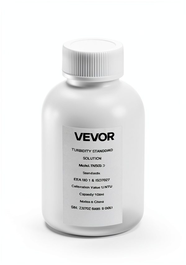VEVOR Turbidity Calibration Solution, 0 NTU, 100 ml Capacity, Standard Turbidity Solution Refill for Turbiditymeter, Zero-Drift for Stable Concentration, Ready to Use, for Both White and Red Light-3