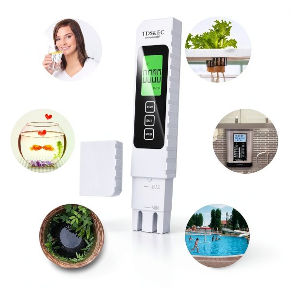 Water Quality Tester KuliChili 4-in-1 TDS EC Temp Meter Portable-4