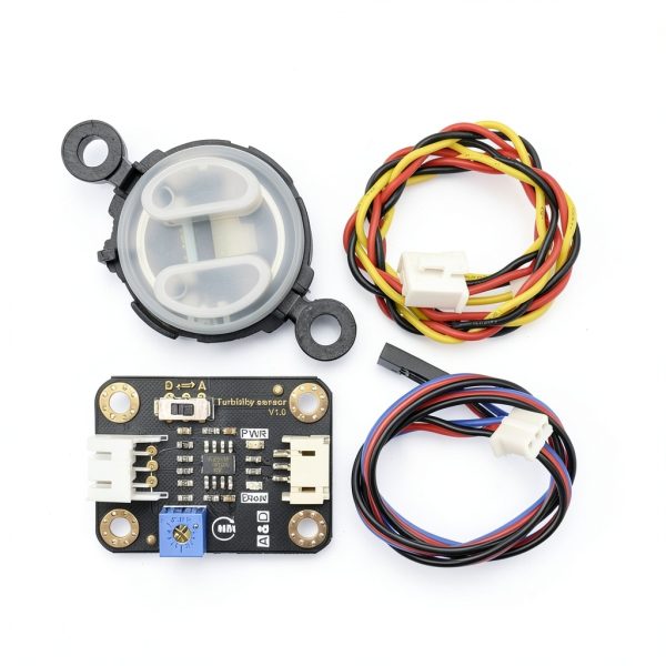 Gravity: Analog Turbidity Sensor for Arduino / ESP32 / STM32 / Raspberry Pi (ADC Required) | Water Quality Monitor | <500ms Response Time & 0-4000NTU Range-0