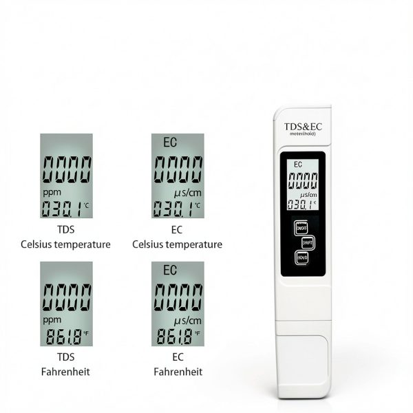 4 in 1 TDS Meter Turbidity Tester - TDS EC & Temperature(°C,°F) 0-9990 ppm-Meter,Accurate & Reliable Digital Water Testing for DrinkingWater,Tap,Well,Swimming Pool,Hydroponics, Aquarium, RO/DI System-1